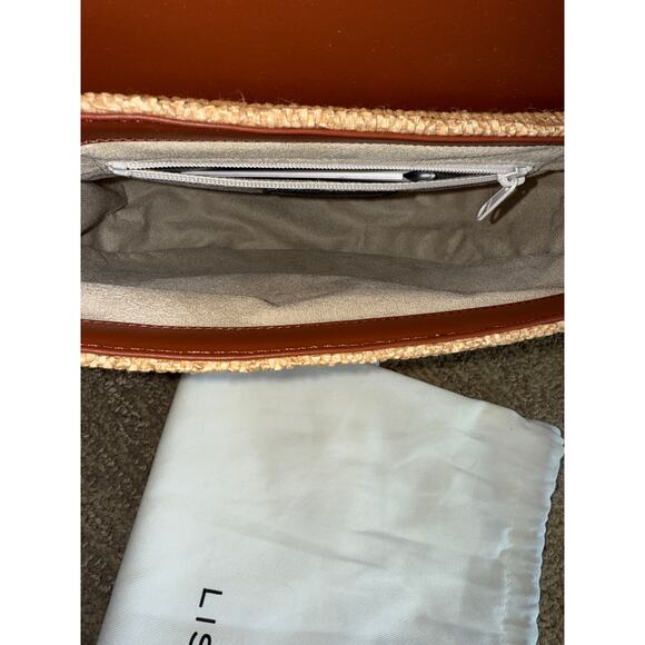 New with Tag Liselle Kiss Raffia & Leather Tan and Wheat Color Adjustable Strap - Picture 4 of 7
